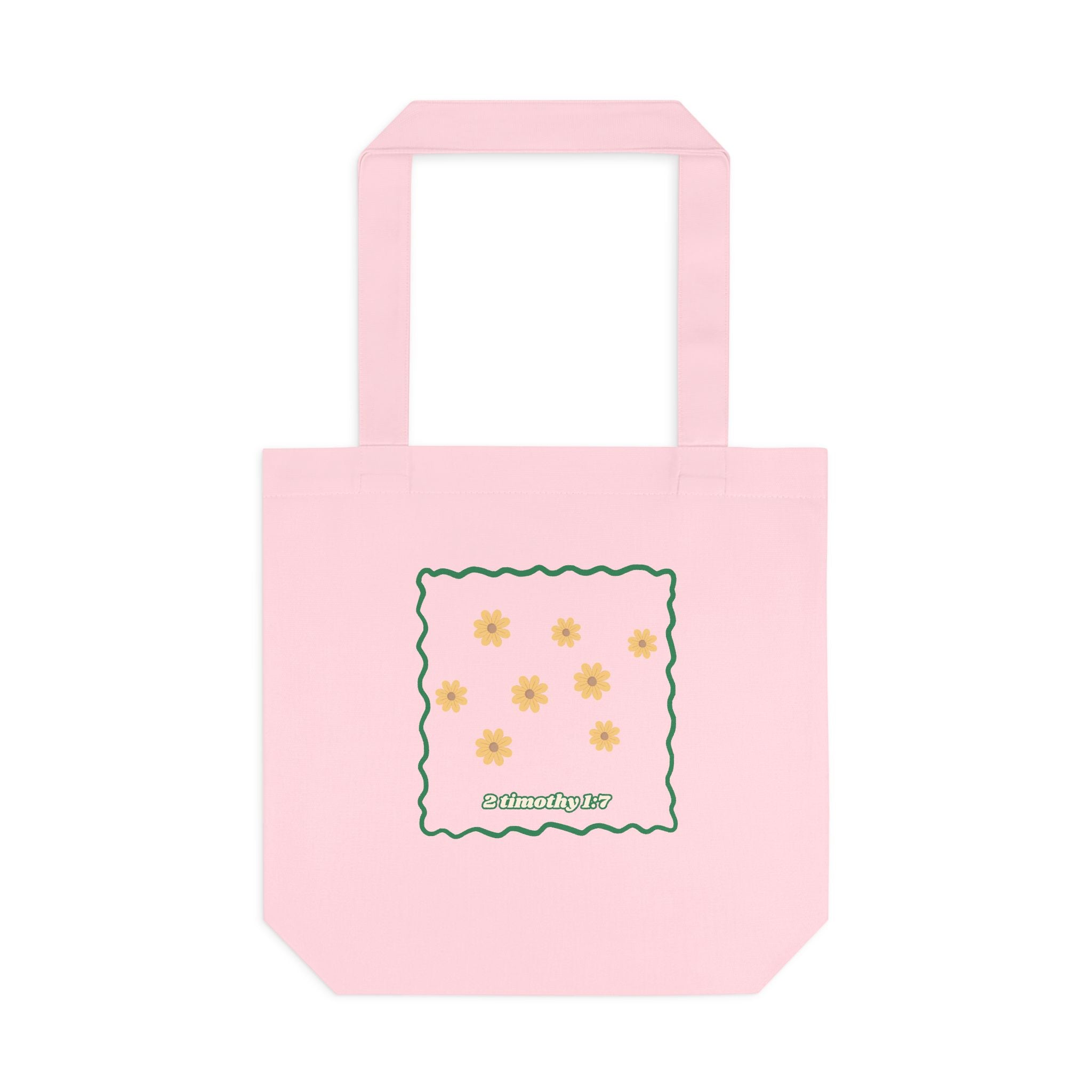 'Power, Love & Self-Control' — cotton eco tote bag, retro floral