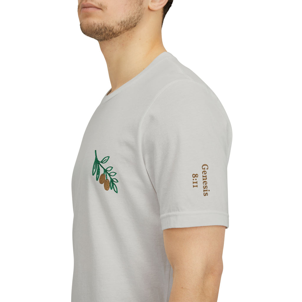 Olive Branch — unisex embroidered graphic t-shirt
