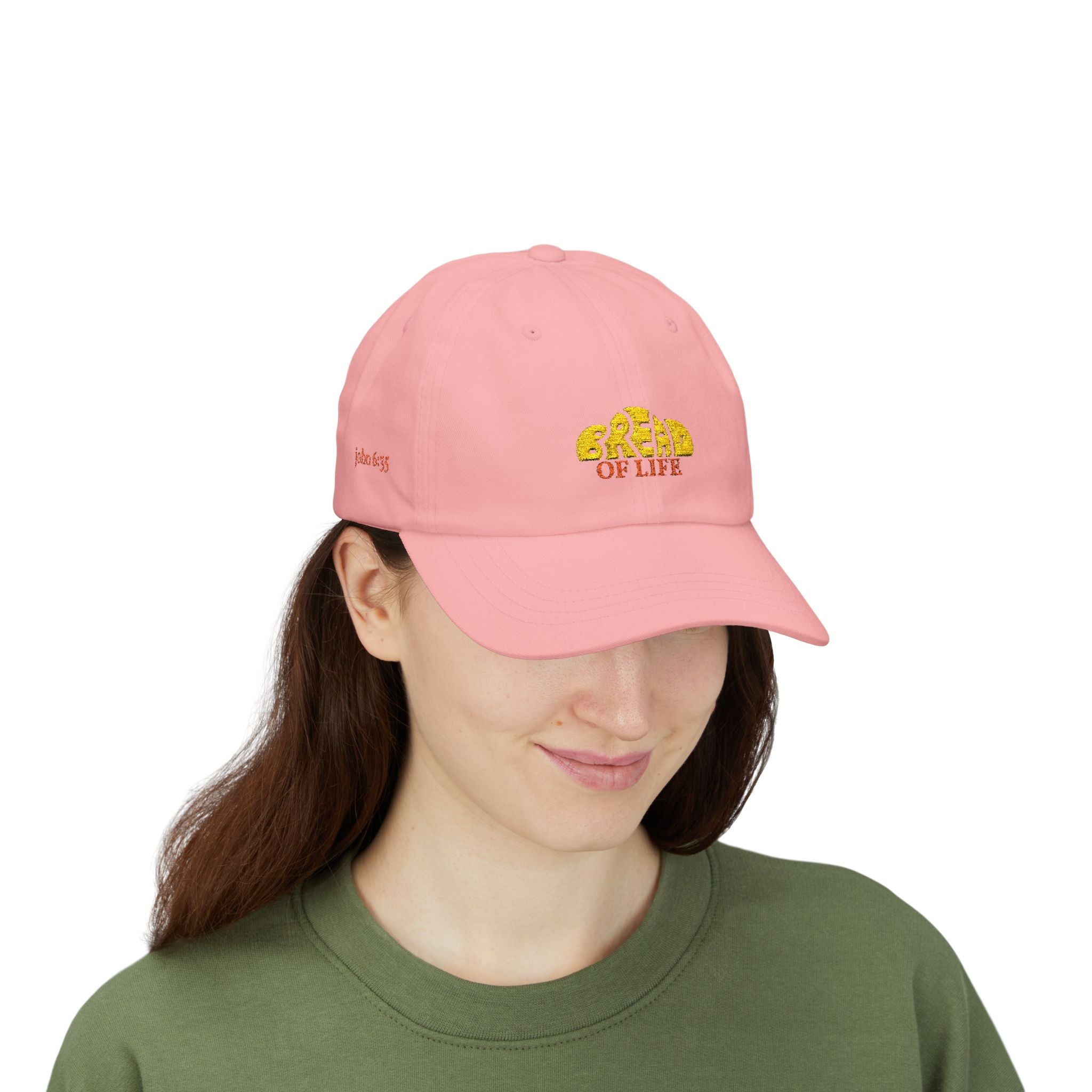 'Bread of Life' — unisex embroidered white baseball hat dad cap