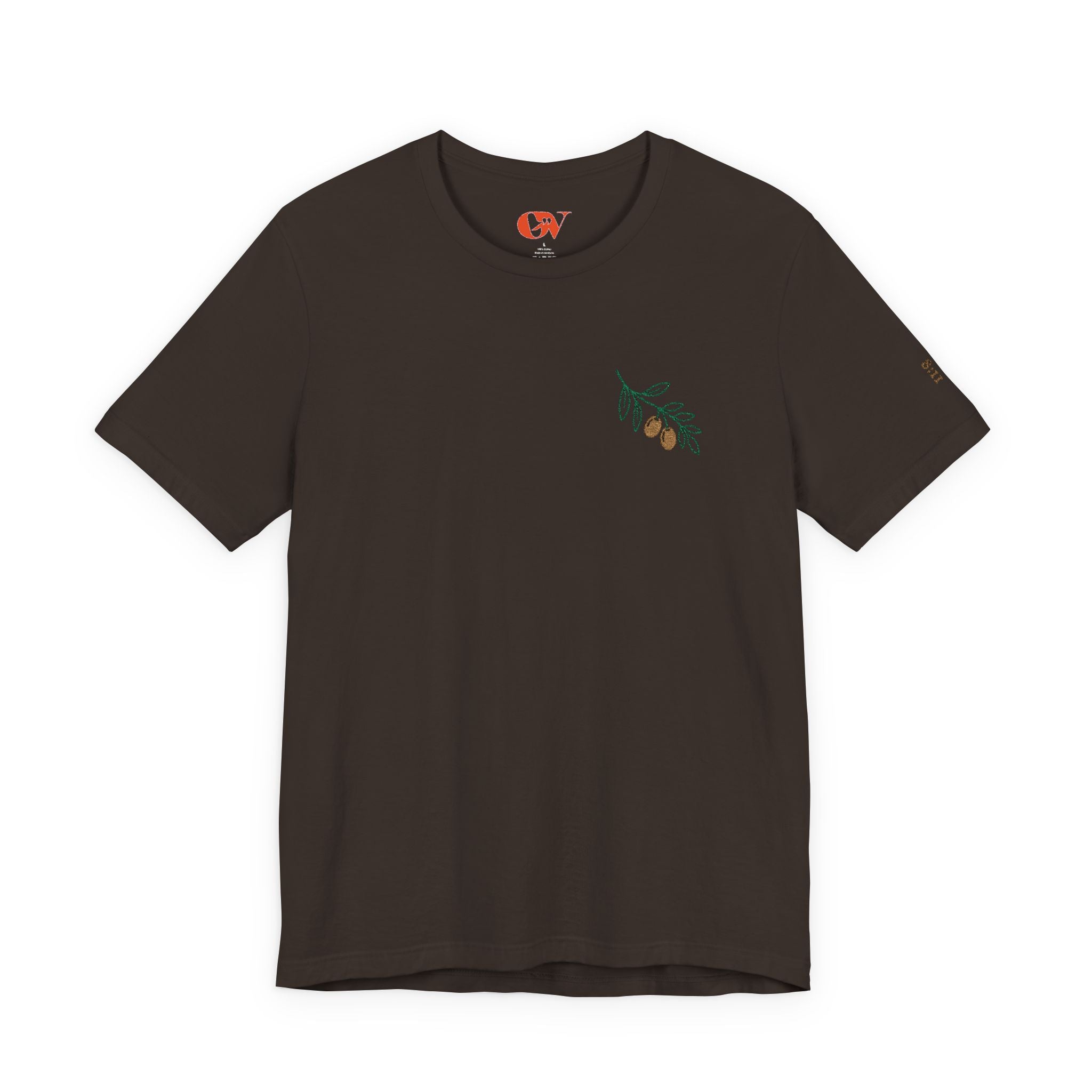 Olive Branch — unisex embroidered graphic t-shirt