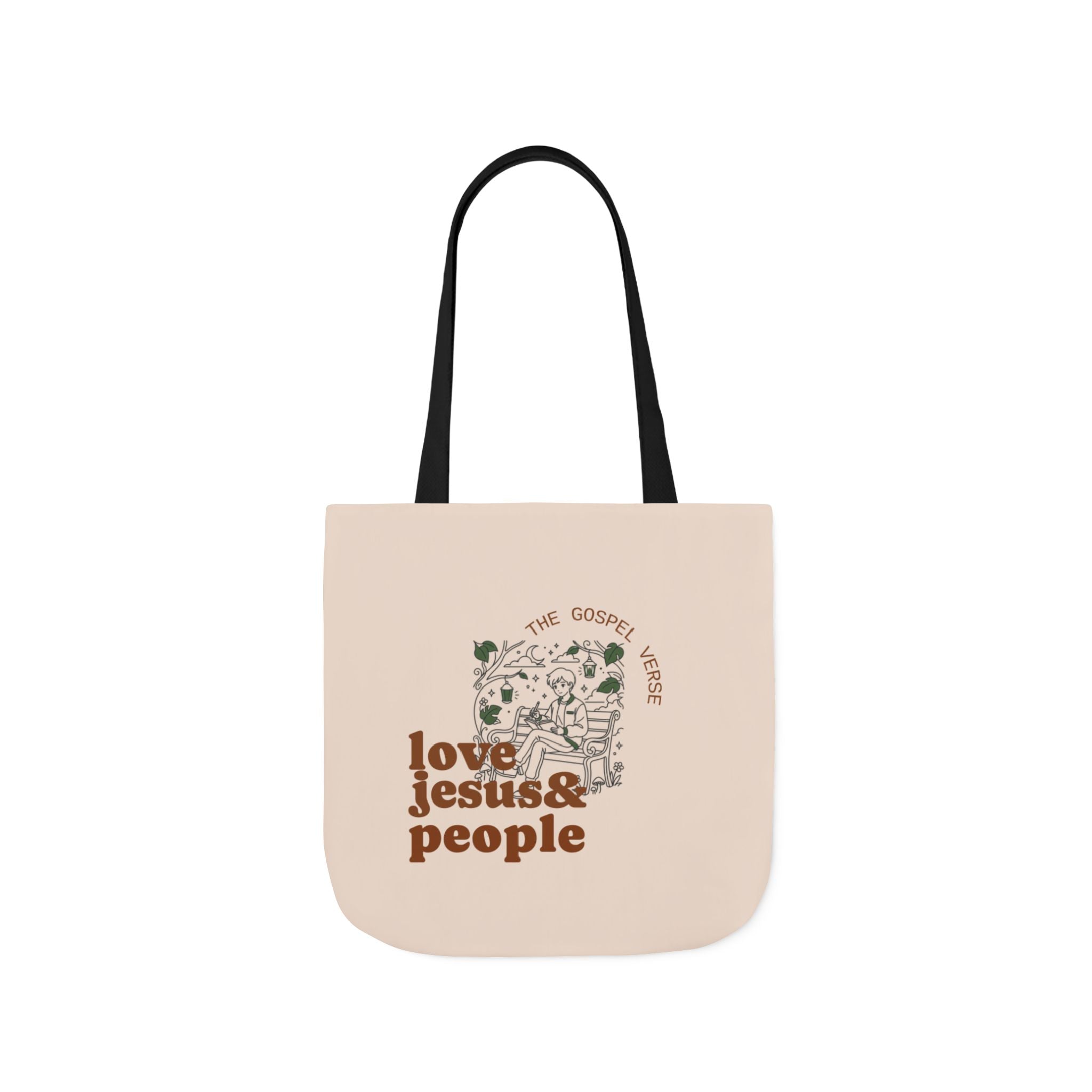 'Love Jesus & People' —  canvas tote, market bag