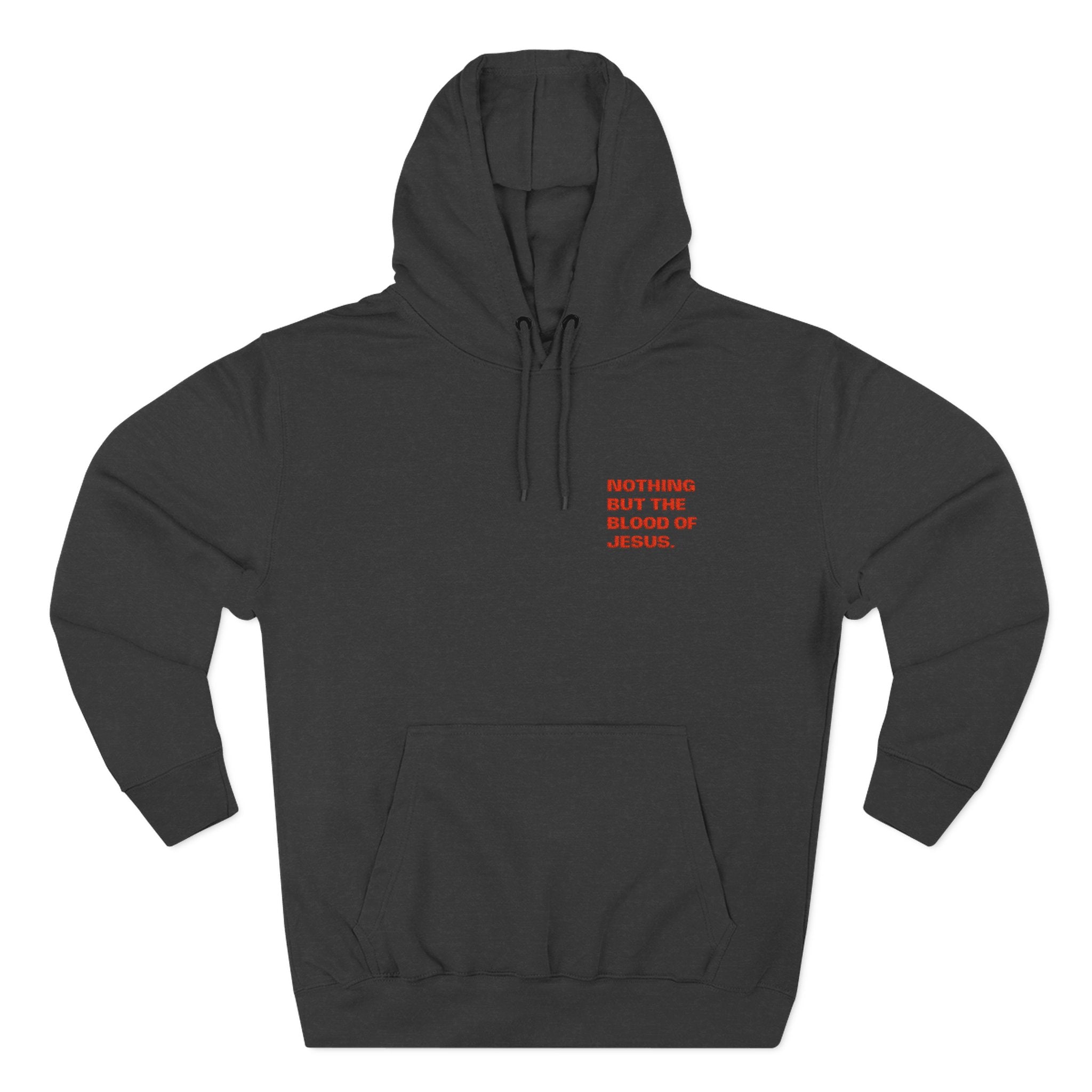 'Nothing But The Blood' — unisex embroidered pullover hoodie