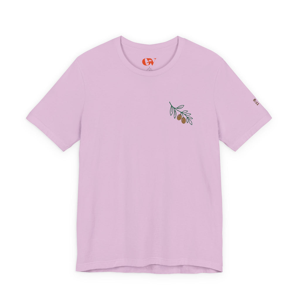Olive Branch — unisex embroidered graphic t-shirt