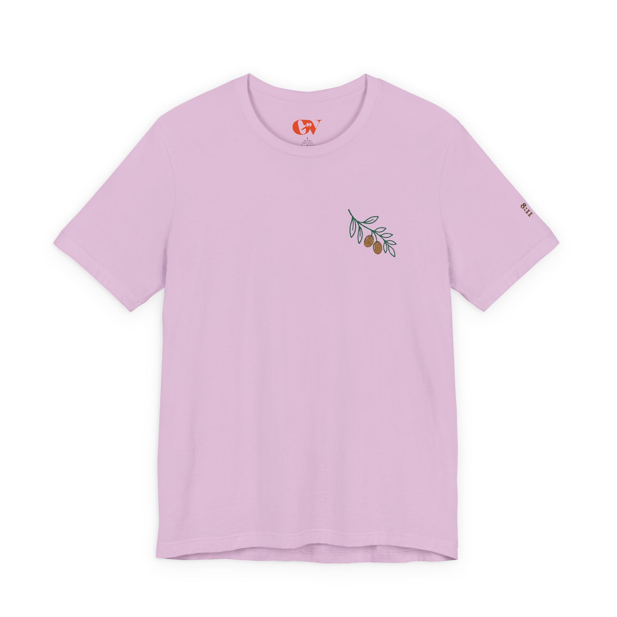 Olive Branch — unisex embroidered graphic t-shirt