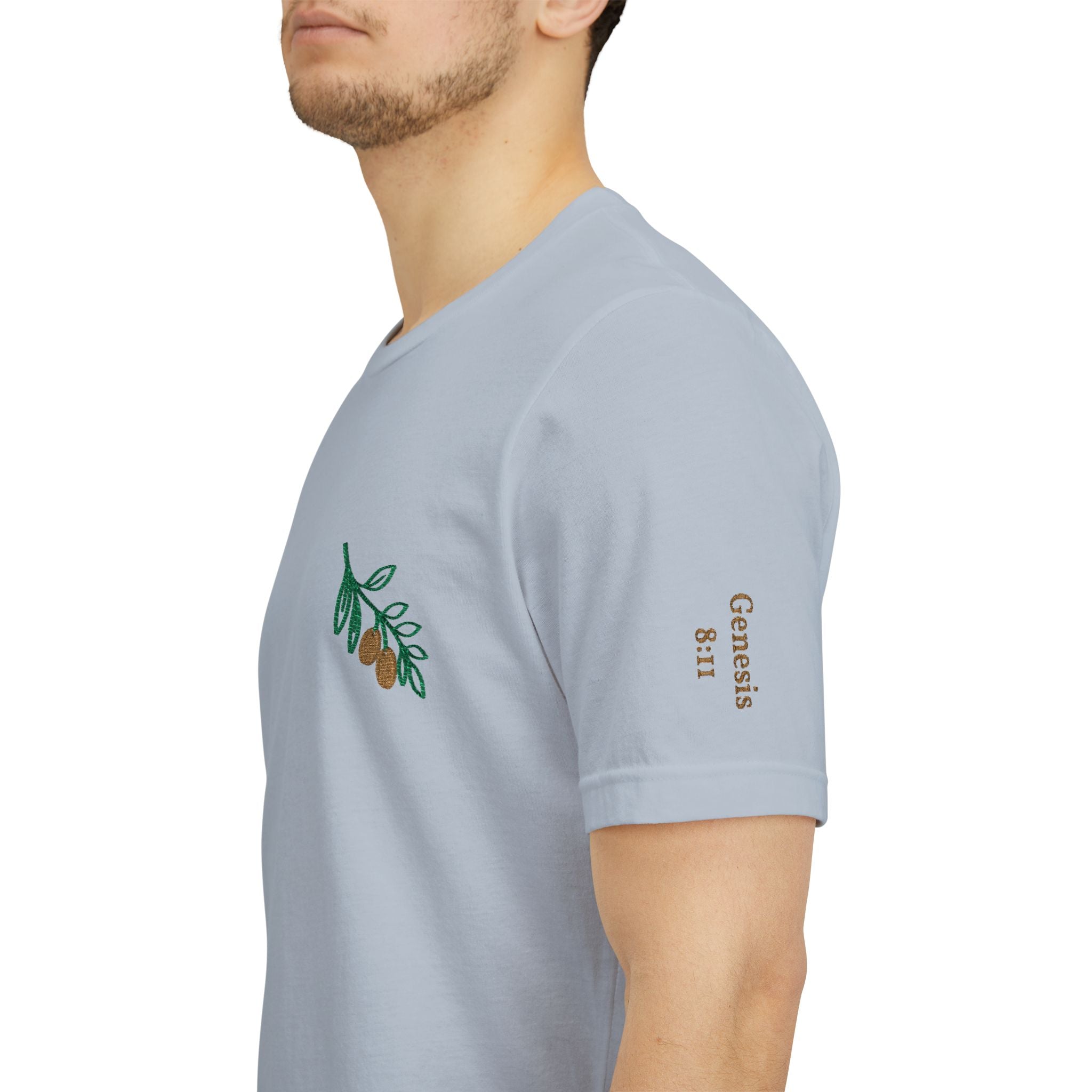 Olive Branch — unisex embroidered graphic t-shirt