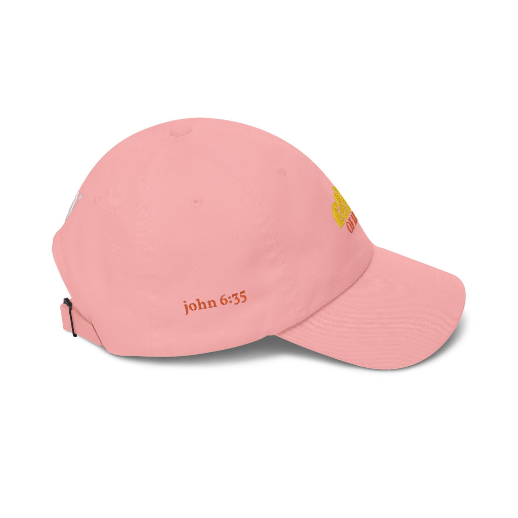 'Bread of Life' — unisex embroidered white baseball hat dad cap