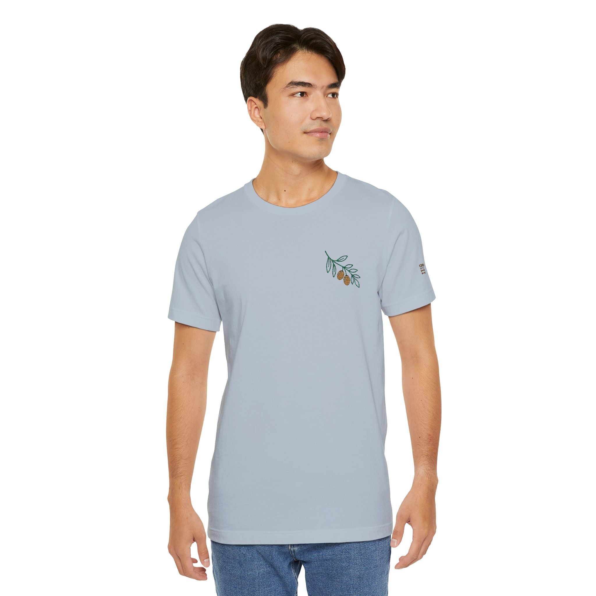 Olive Branch — unisex embroidered graphic t-shirt