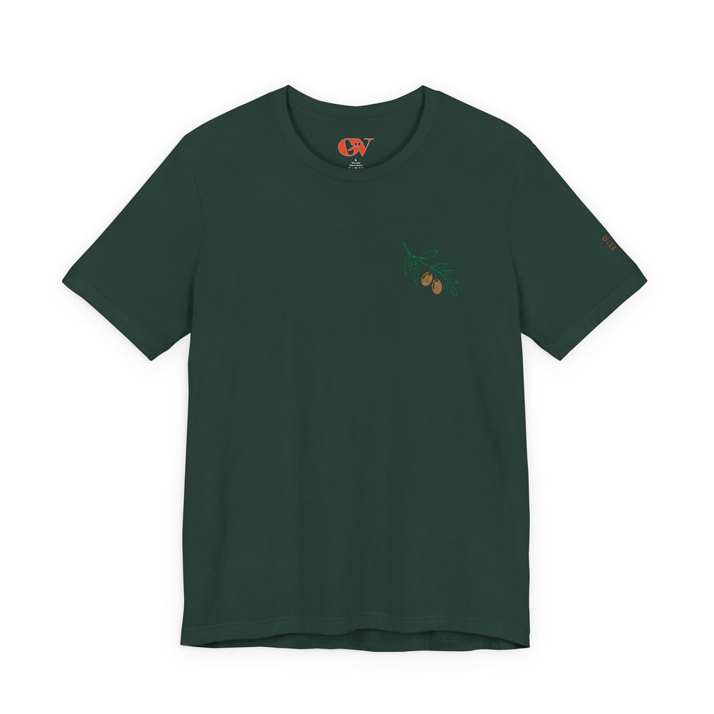 Olive Branch — unisex embroidered graphic t-shirt