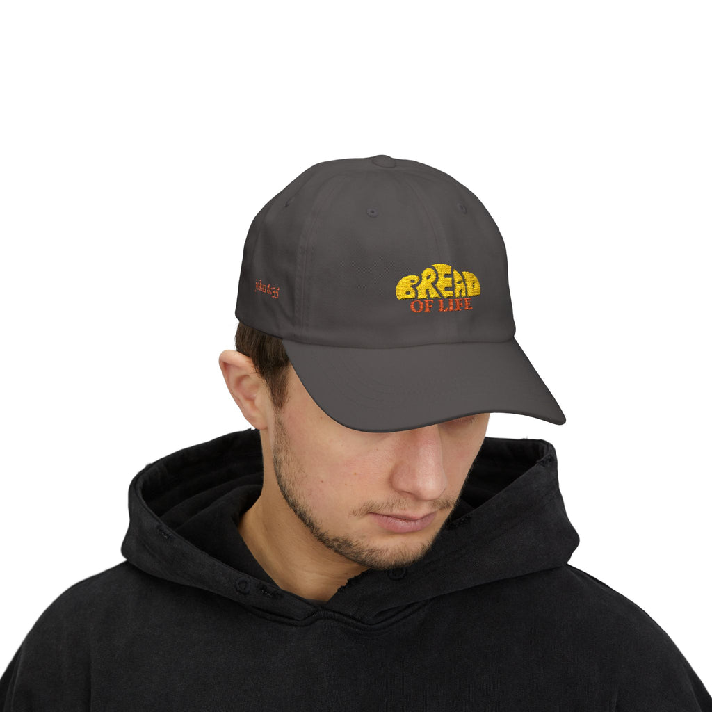 'Bread of Life' — unisex embroidered white baseball hat dad cap
