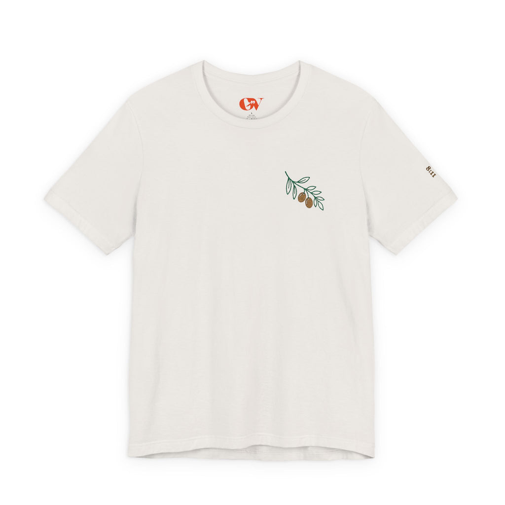 Olive Branch — unisex embroidered graphic t-shirt