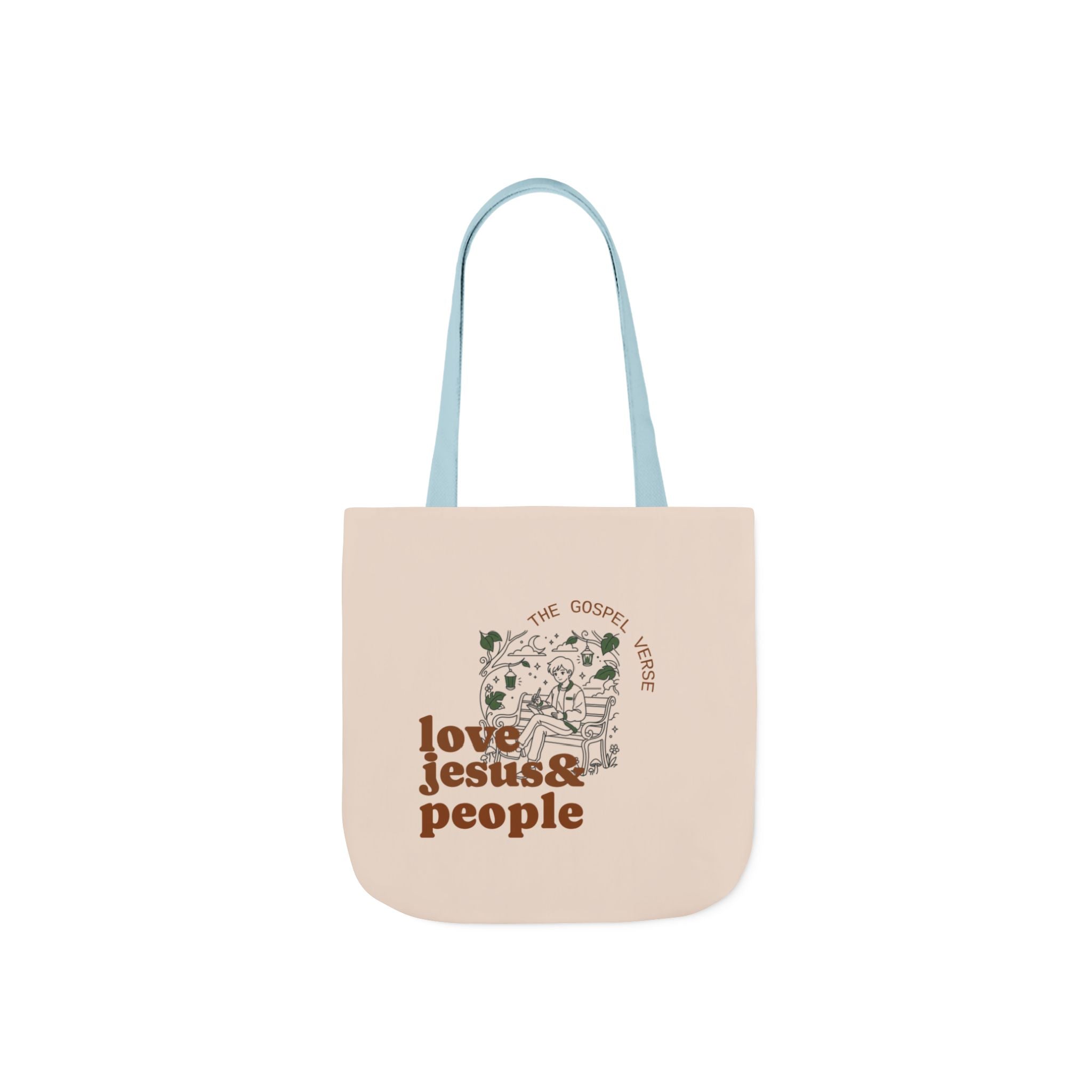 'Love Jesus & People' —  canvas tote, market bag