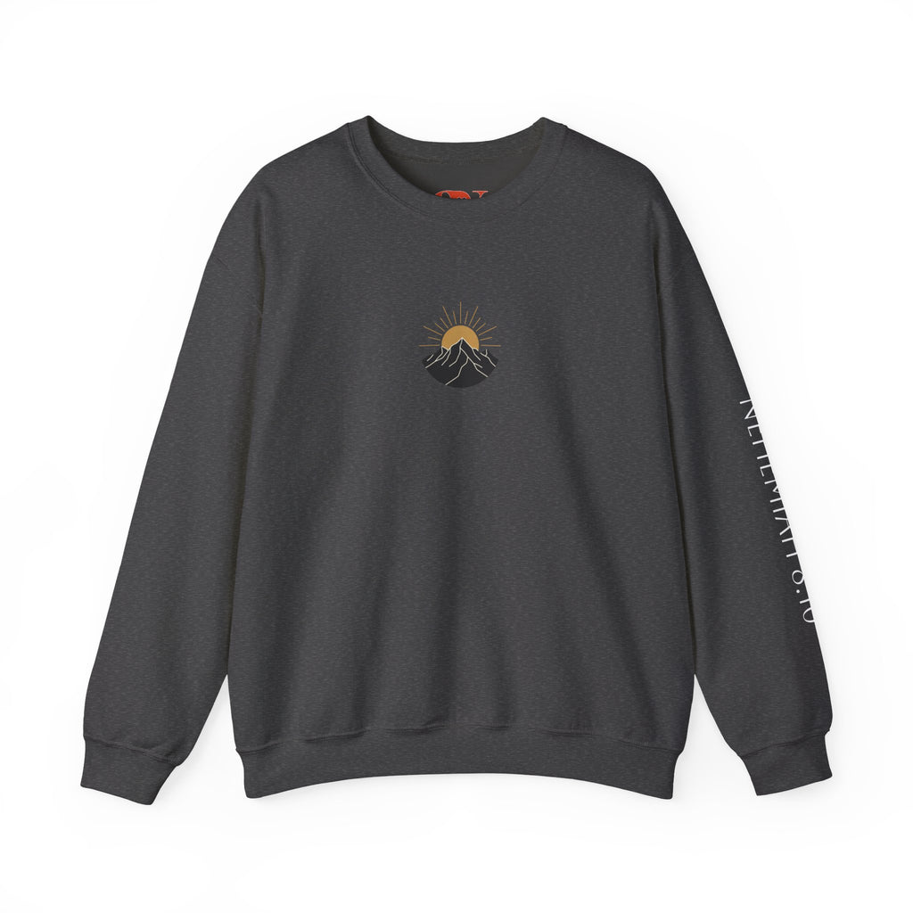 'The Joy of the Lord Is My Strength' — unisex printed crewneck sweatshirt