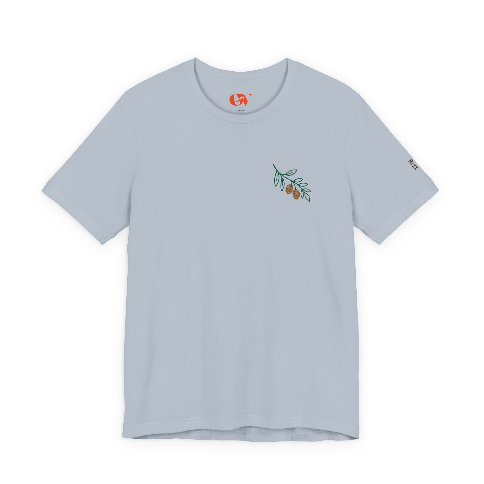 Olive Branch — unisex embroidered graphic t-shirt