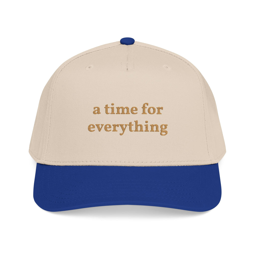 'A time for everything' — unisex embroidered mid profile baseball cap