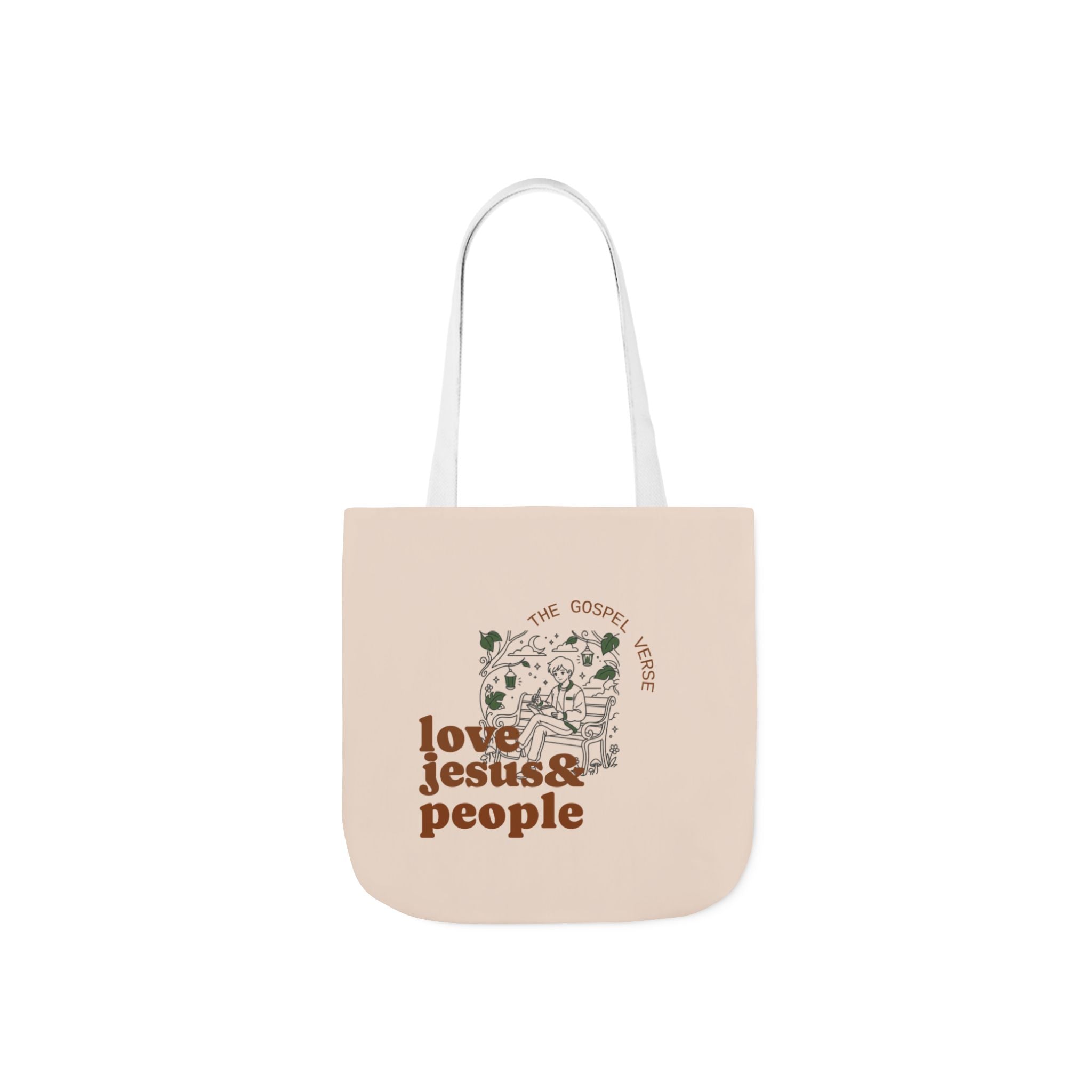 'Love Jesus & People' —  canvas tote, market bag