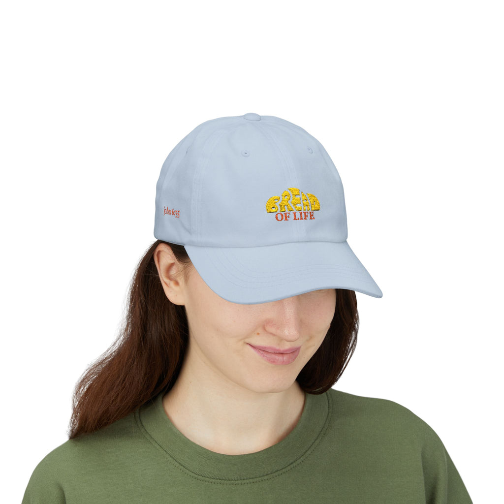'Bread of Life' — unisex embroidered white baseball hat dad cap