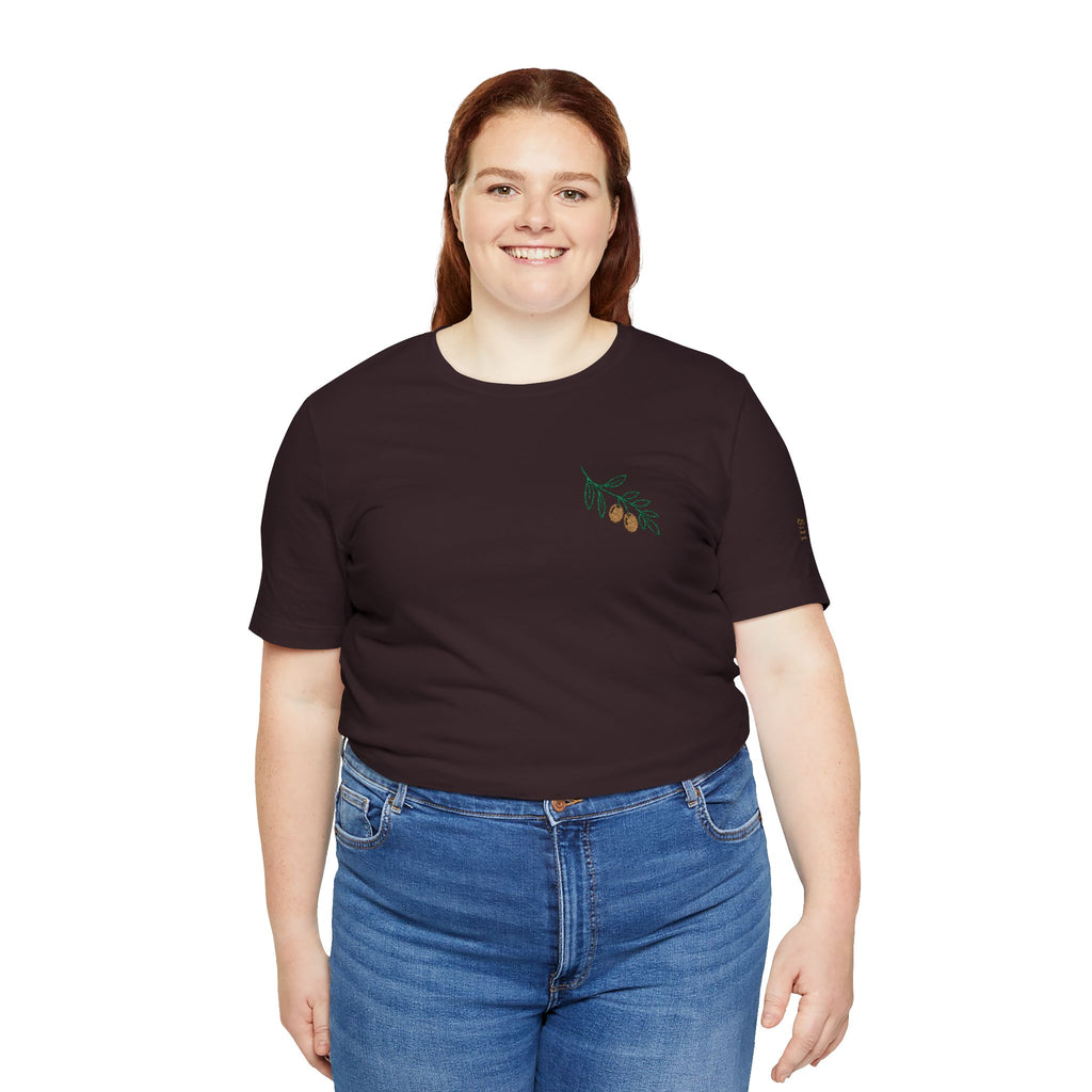 Olive Branch — unisex embroidered graphic t-shirt