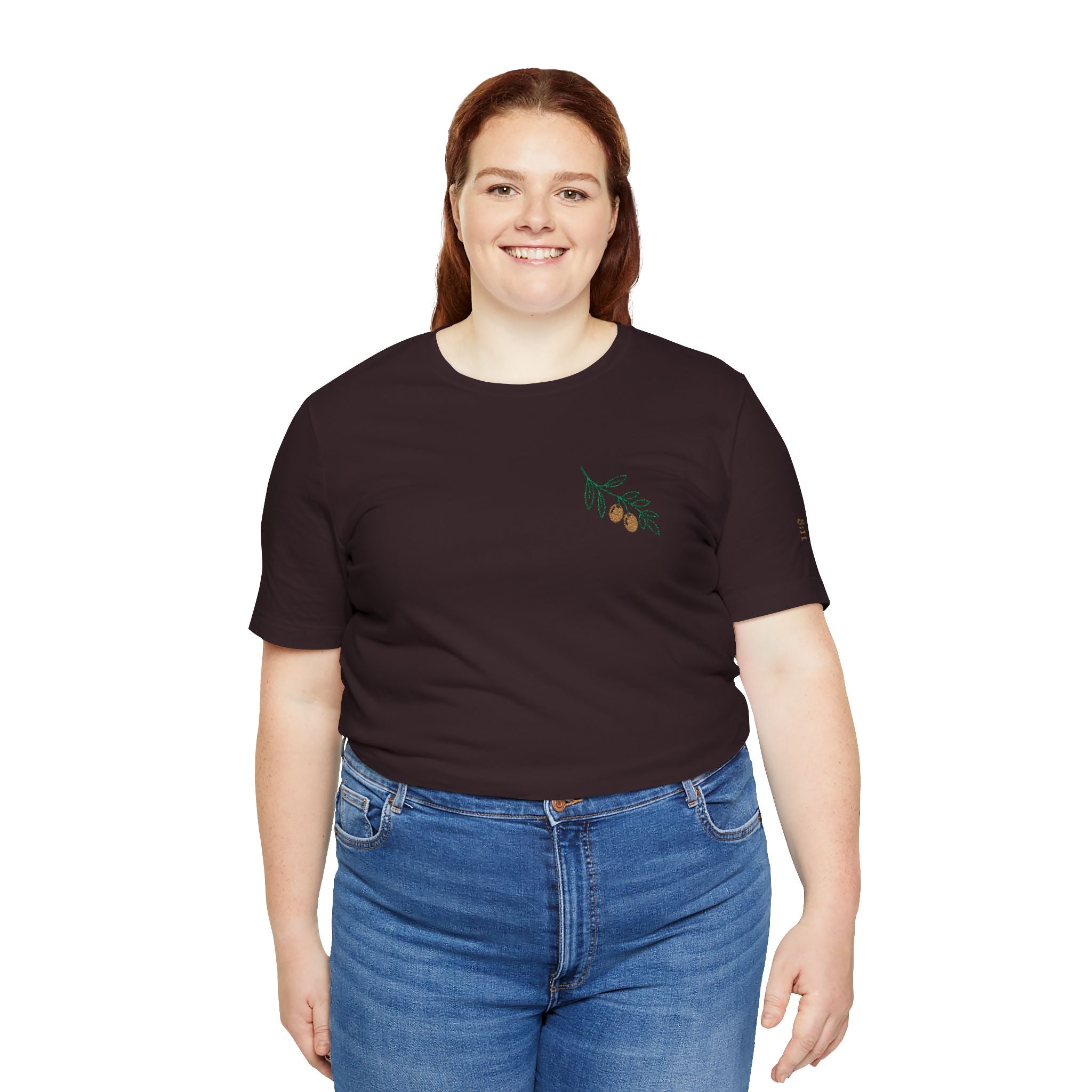 Olive Branch — unisex embroidered graphic t-shirt