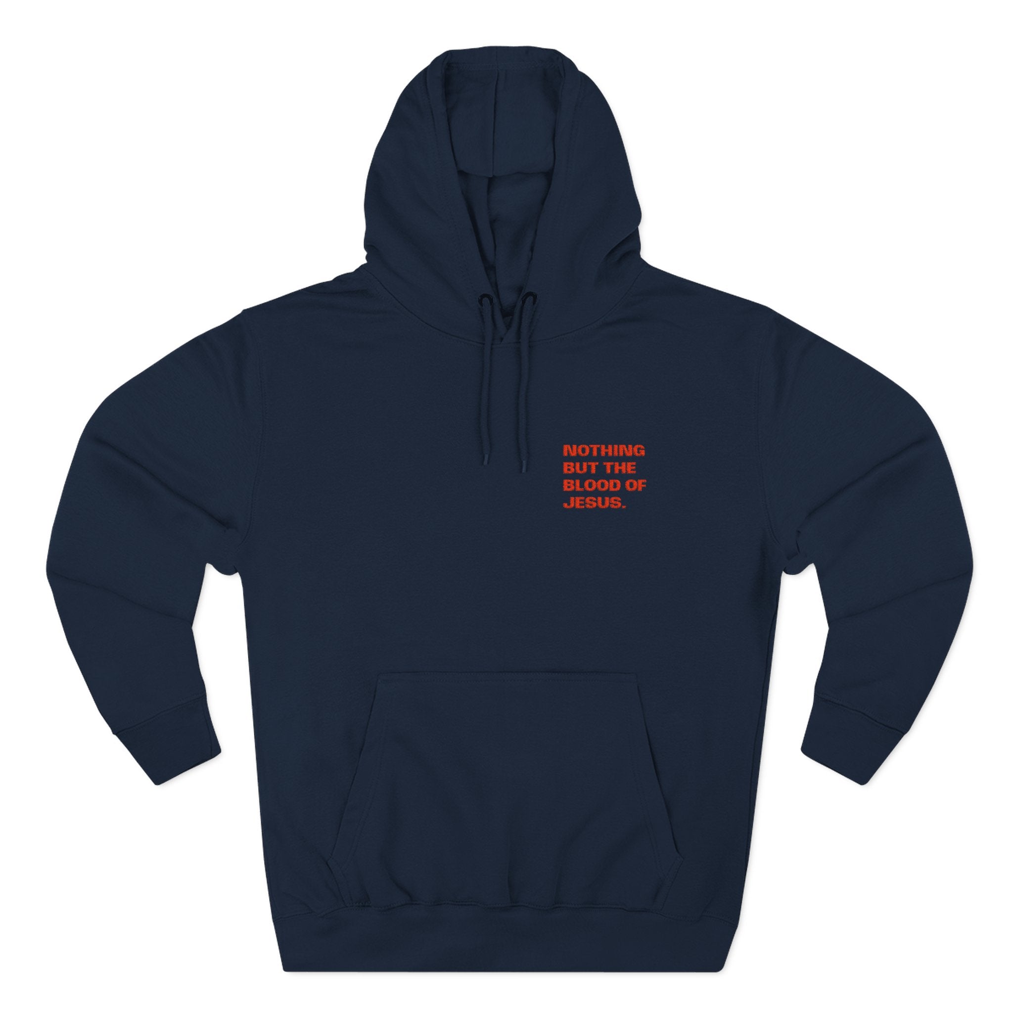 'Nothing But The Blood' — unisex embroidered pullover hoodie