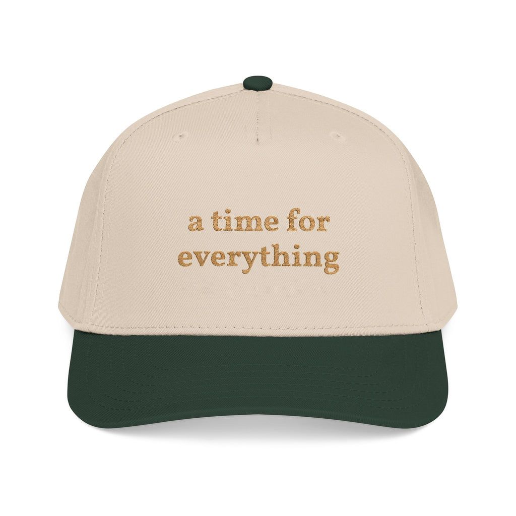 'A time for everything' — unisex embroidered mid profile baseball cap
