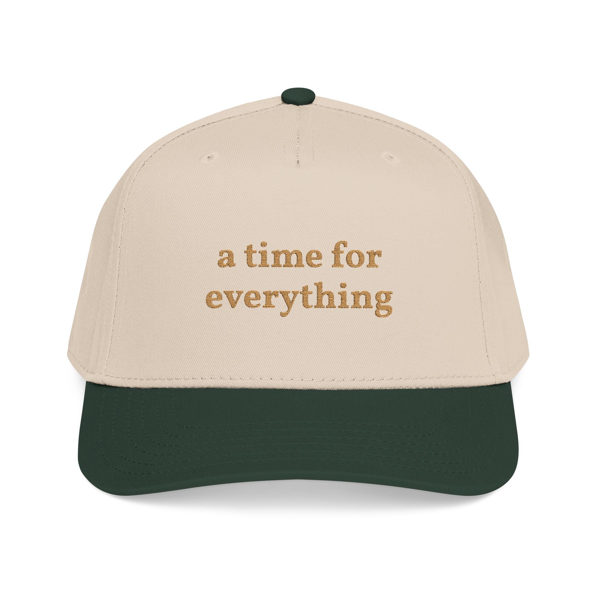 'A time for everything' — unisex embroidered mid profile baseball cap