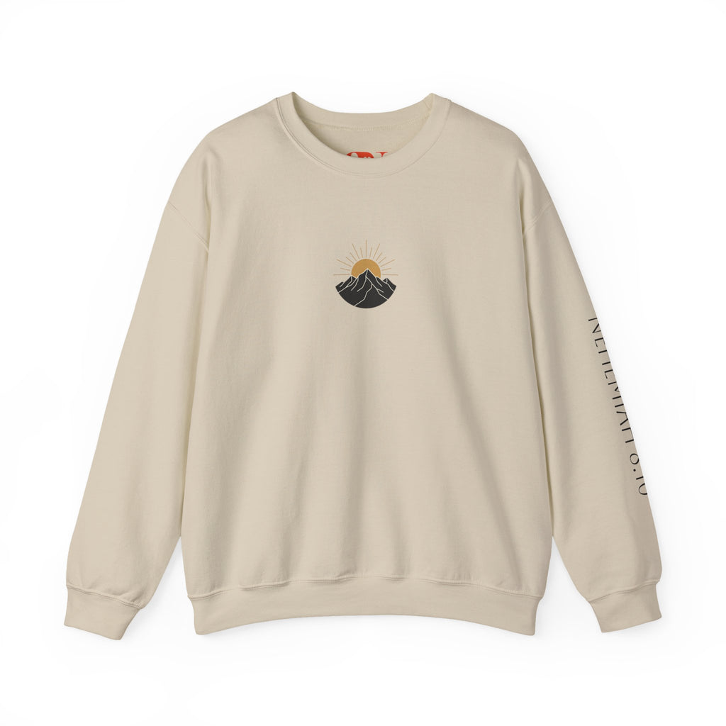 'The Joy of the Lord Is My Strength' — unisex printed crewneck sweatshirt
