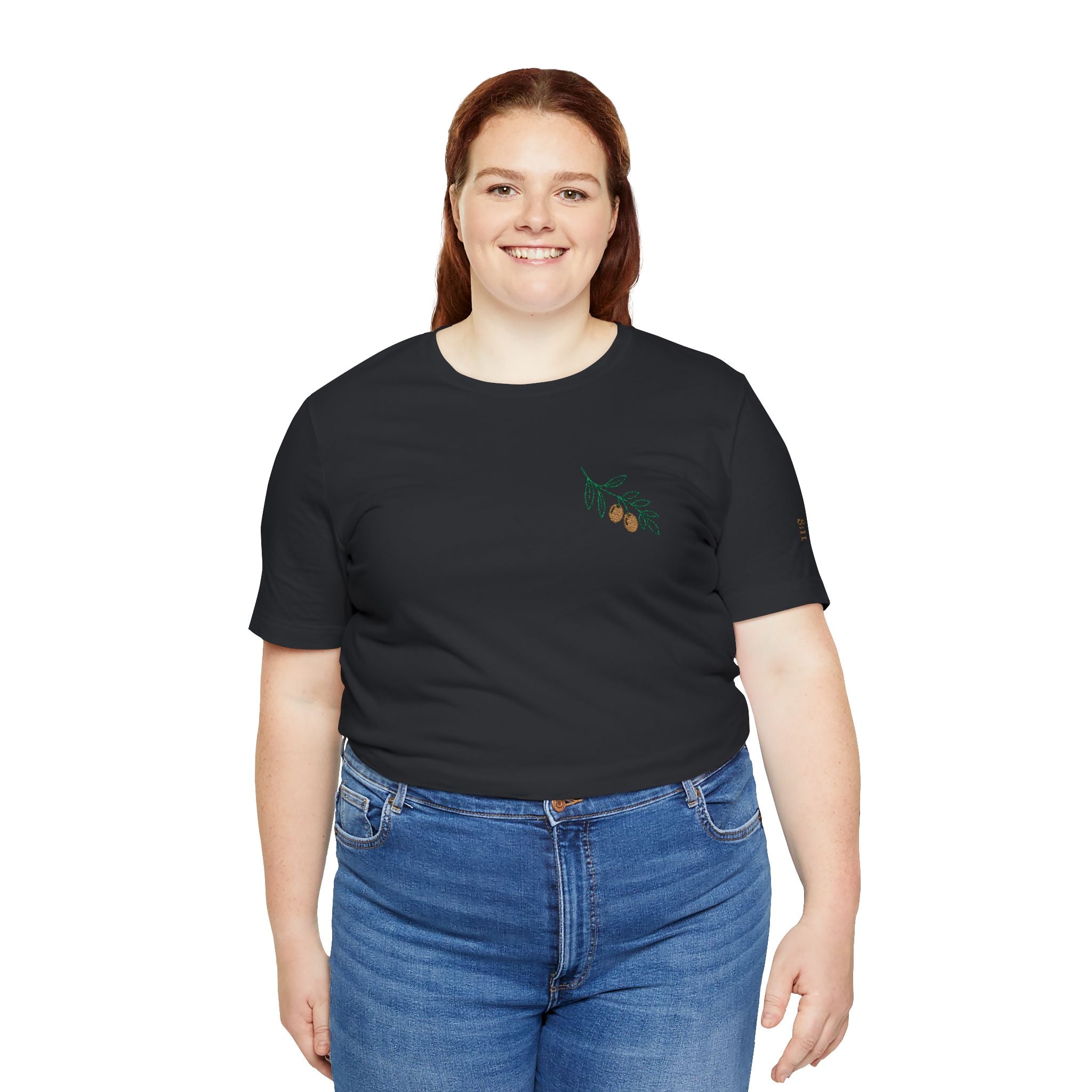 Olive Branch — unisex embroidered graphic t-shirt