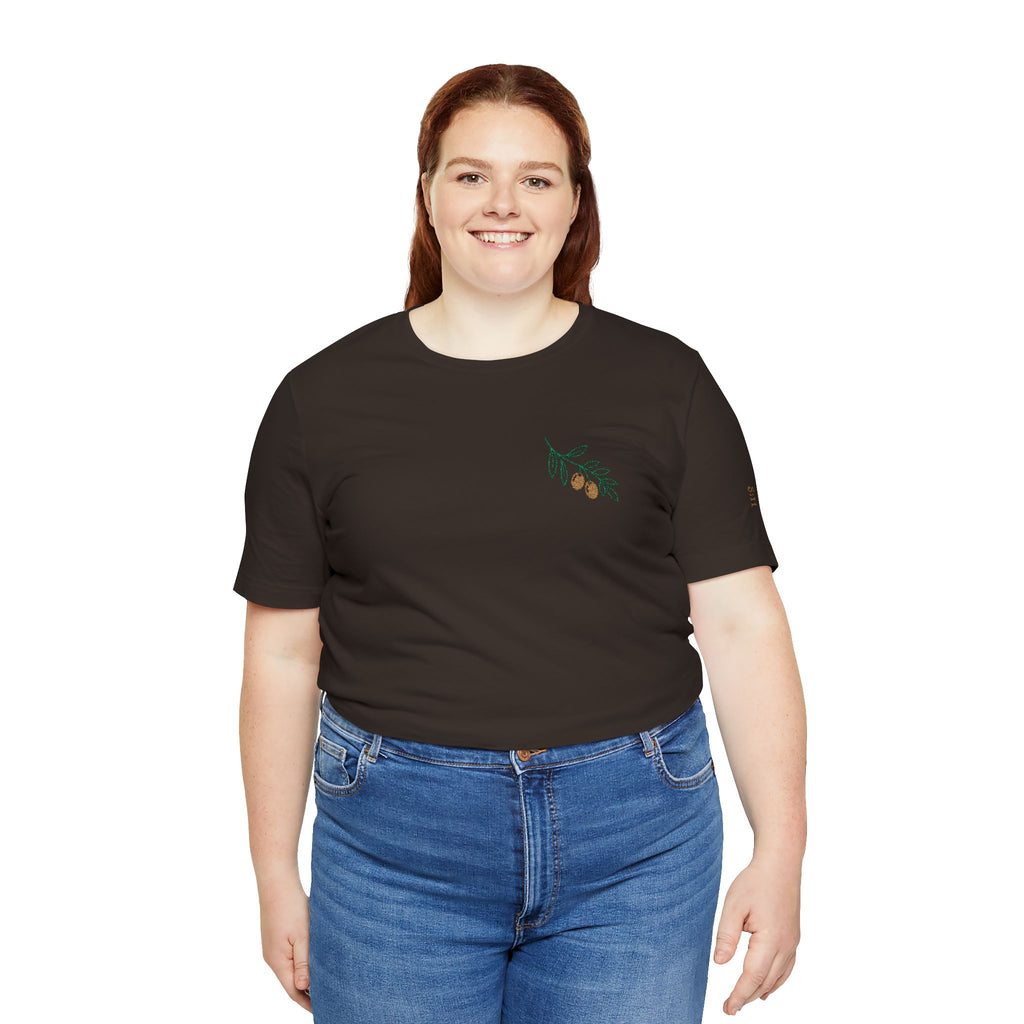 Olive Branch — unisex embroidered graphic t-shirt