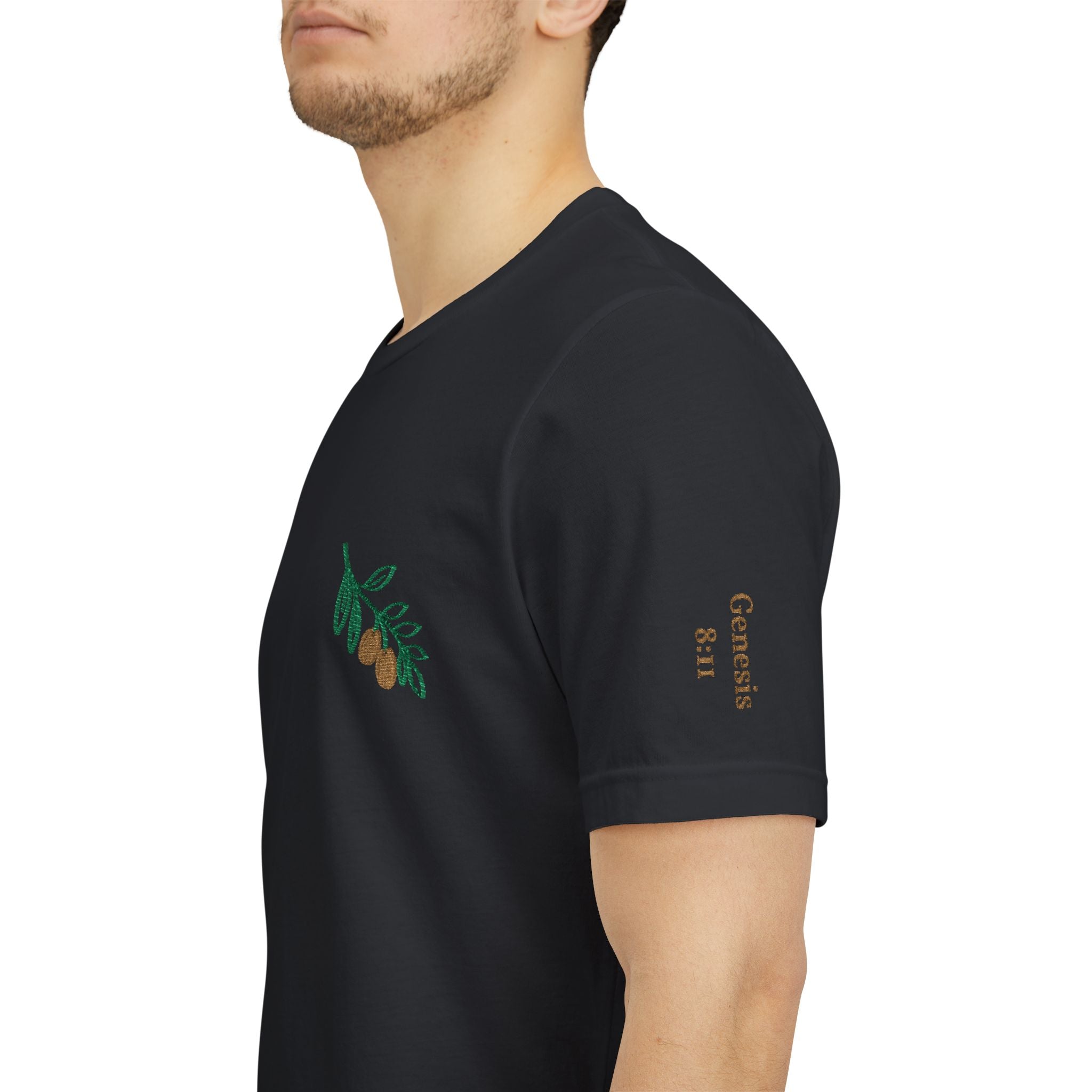 Olive Branch — unisex embroidered graphic t-shirt