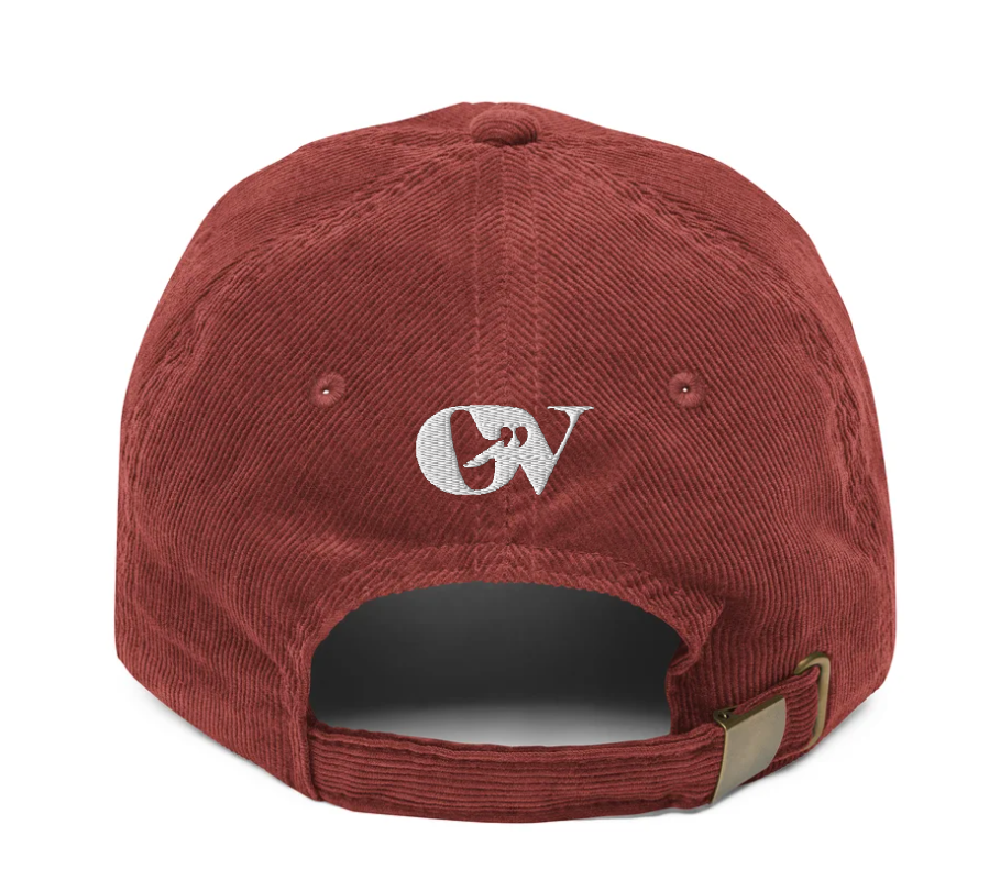 'He did it' — unisex embroidered corduroy hat