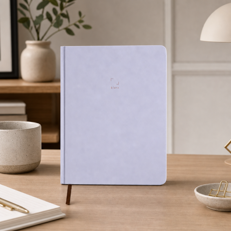 V1 Standard Journal — hardbound, blank, front internal pocket, bookmark ribbon