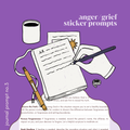 Anger/grief - journal prompt stickers no.3