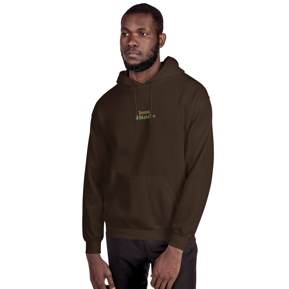 'Jesus & Matcha' — unisex embroidered hoodie